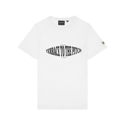 White - Front - Lyle & Scott Mens Terrace Printed T-Shirt