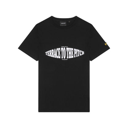 Jet Black - Front - Lyle & Scott Mens Terrace Printed T-Shirt