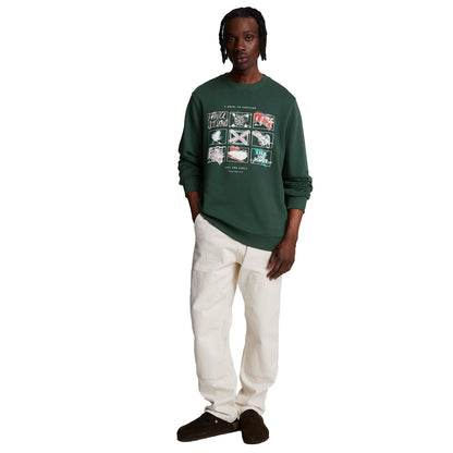 Argyle Teal - Side - Lyle & Scott Mens A Guide To Scotland Printed Sweatshirt