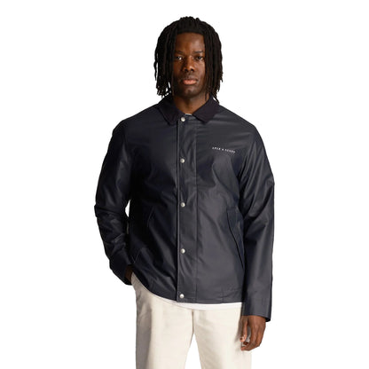 Dark Navy - Side - Lyle & Scott Mens Coach Jacket
