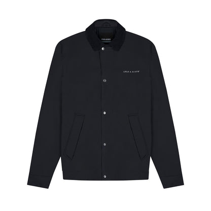 Dark Navy - Front - Lyle & Scott Mens Coach Jacket