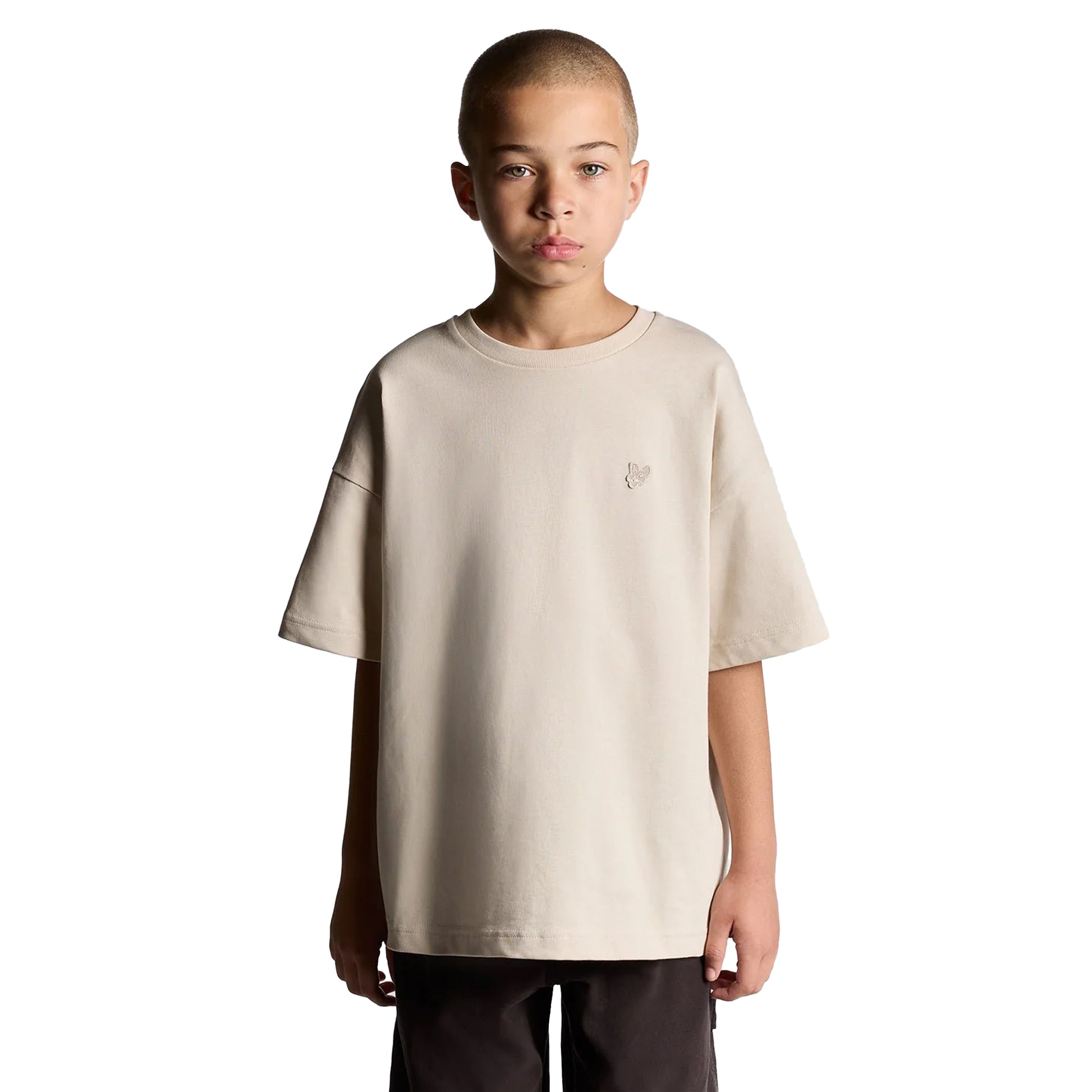 Putty - Front - Lyle & Scott Boys Heavyweight T-Shirt