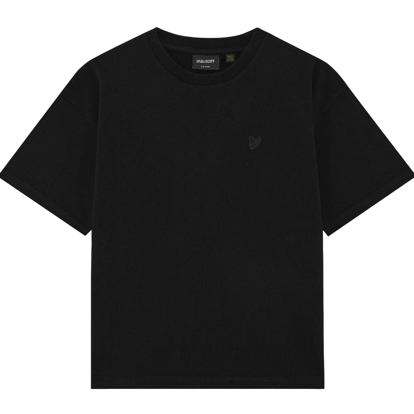 Jet Black - Front - Lyle & Scott Boys Heavyweight T-Shirt