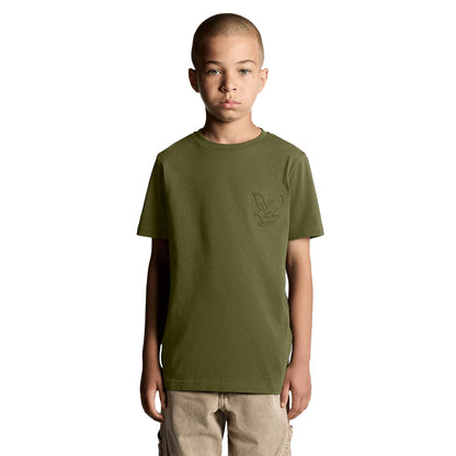 Deep Depths - Side - Lyle & Scott Boys Eagle Embossed T-Shirt