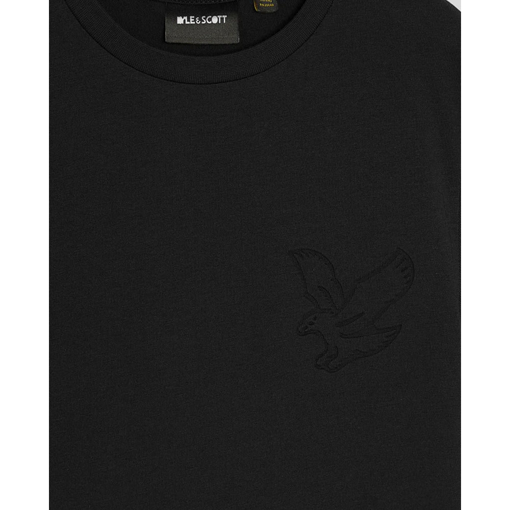 Jet Black - Side - Lyle & Scott Boys Eagle Embossed T-Shirt