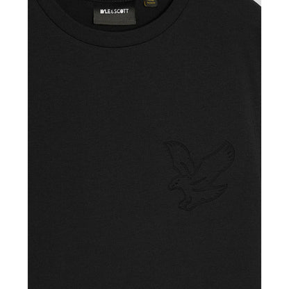 Jet Black - Side - Lyle & Scott Boys Eagle Embossed T-Shirt