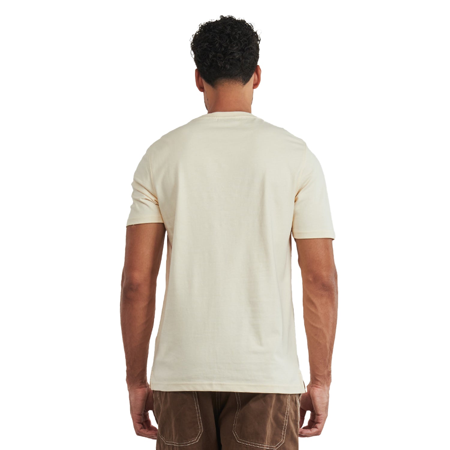 Beige - Back - Lyle & Scott Mens Script T-Shirt