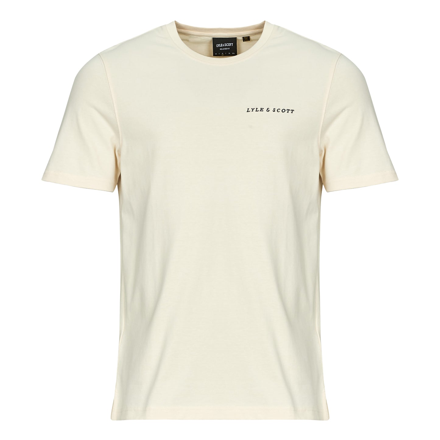 Beige - Front - Lyle & Scott Mens Script T-Shirt