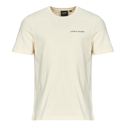 Beige - Front - Lyle & Scott Mens Script T-Shirt