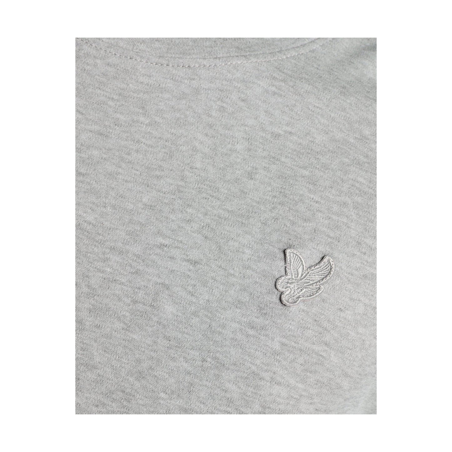 Light Grey Marl - Side - Lyle & Scott Mens Jersey Interlocking T-Shirt