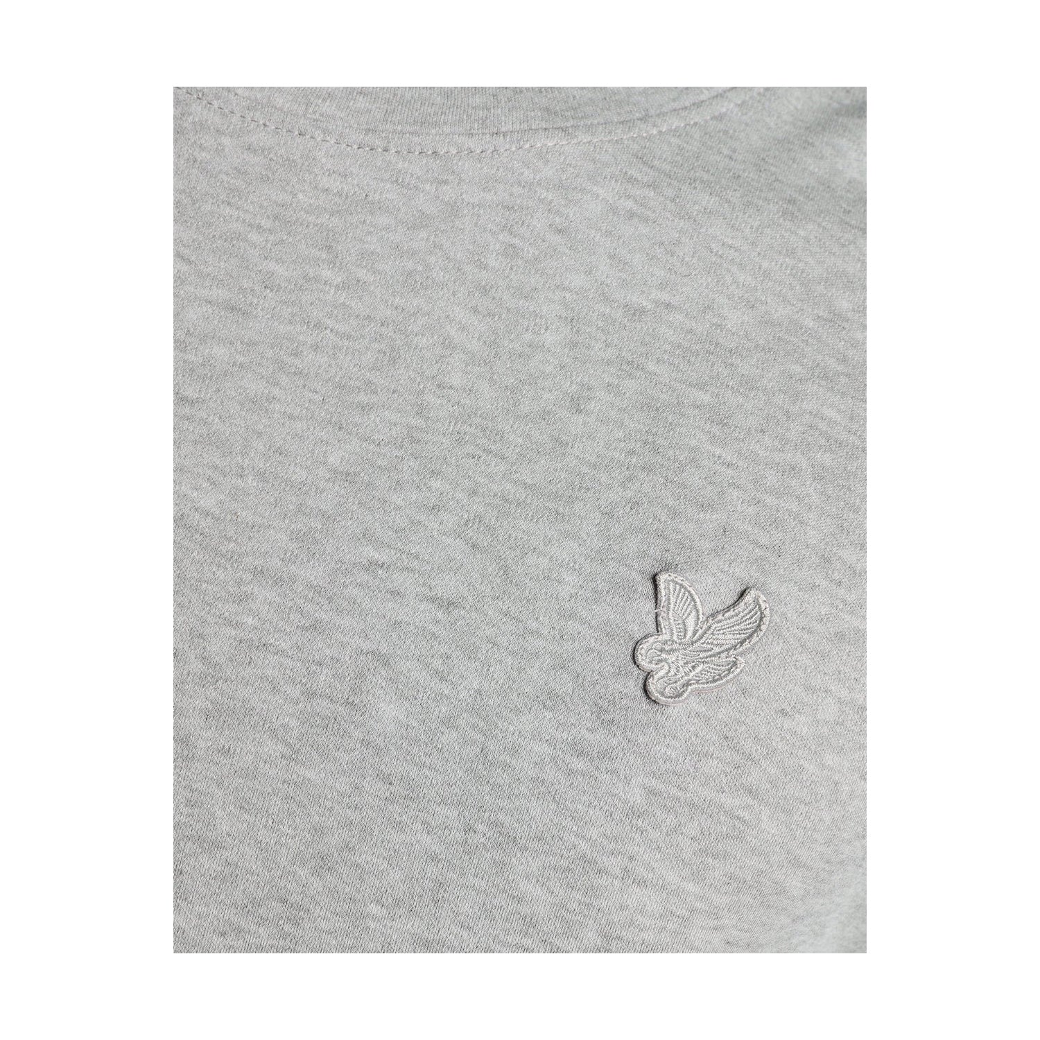 Light Grey Marl - Side - Lyle & Scott Mens Jersey Interlocking T-Shirt