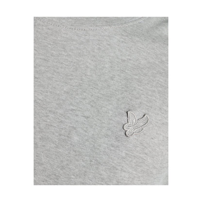 Light Grey Marl - Side - Lyle & Scott Mens Jersey Interlocking T-Shirt