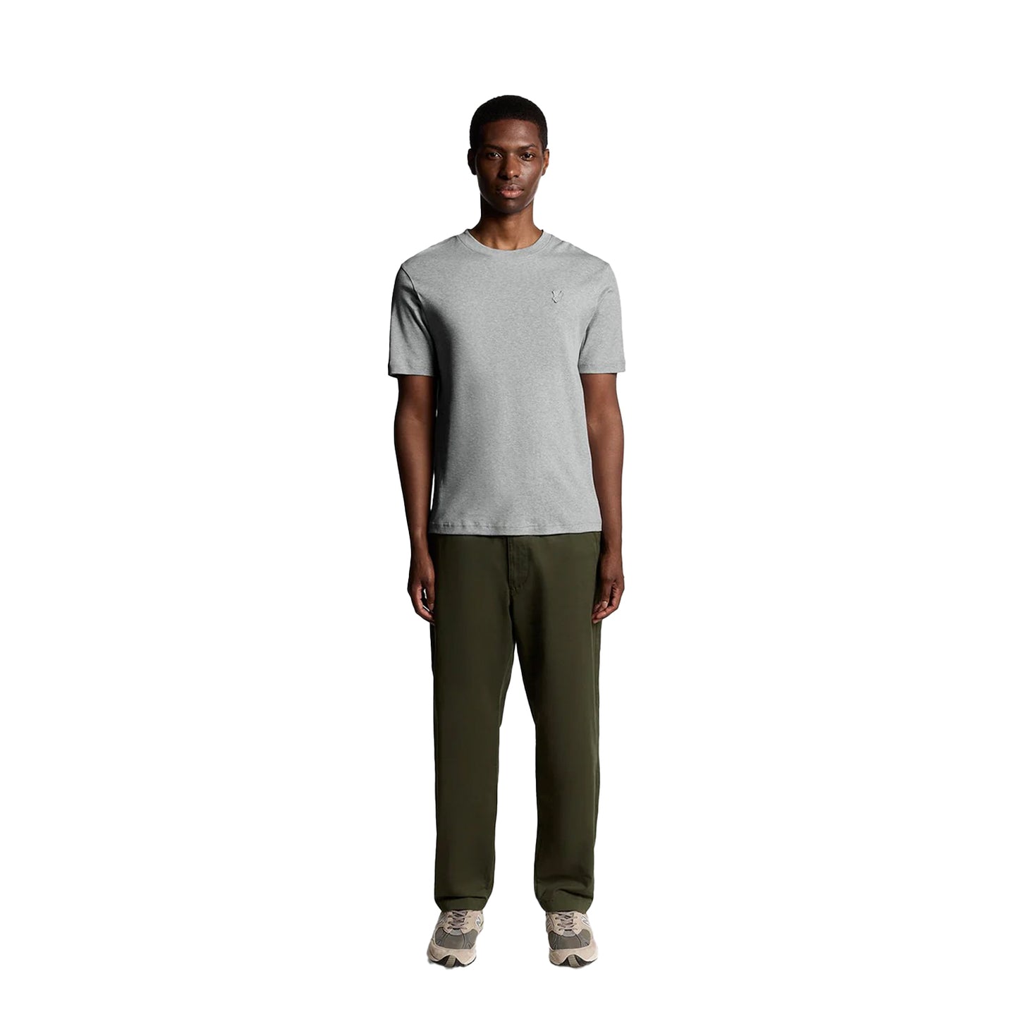 Light Grey Marl - Lifestyle - Lyle & Scott Mens Jersey Interlocking T-Shirt