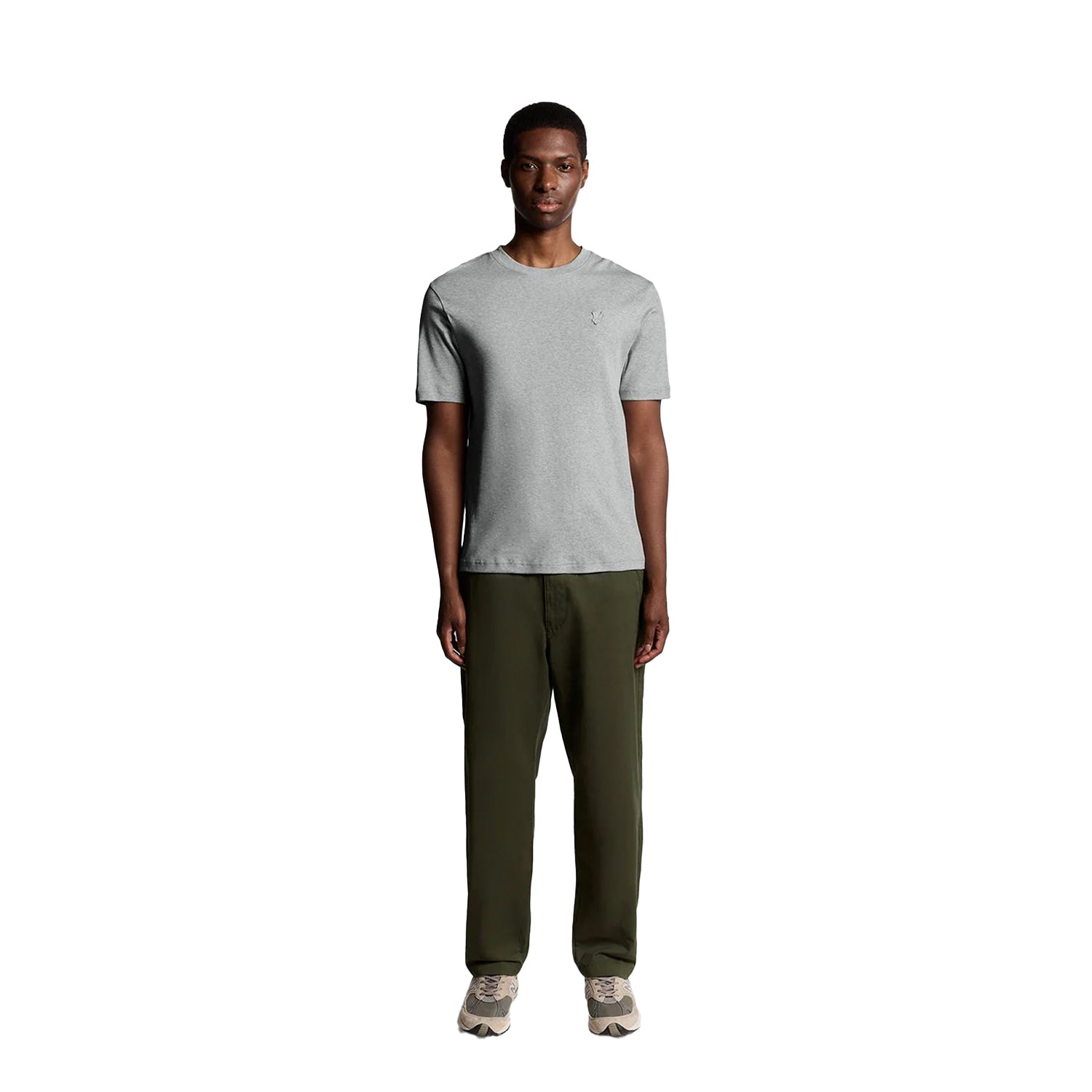 Light Grey Marl - Lifestyle - Lyle & Scott Mens Jersey Interlocking T-Shirt