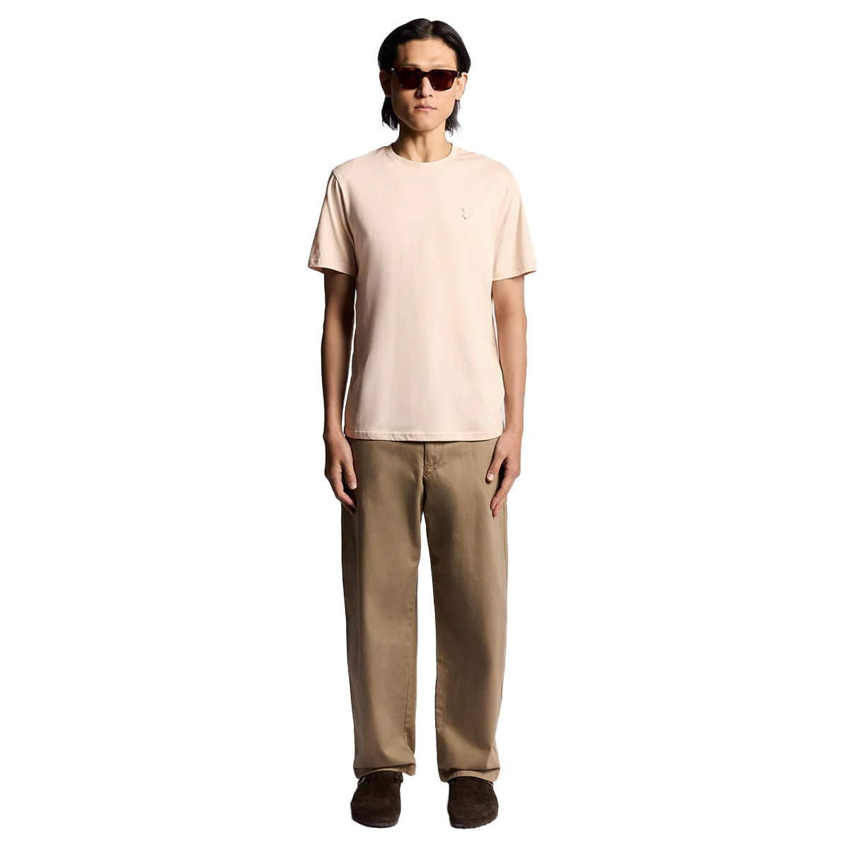 Pink-Tint - Side - Lyle & Scott Mens Superfine T-Shirt