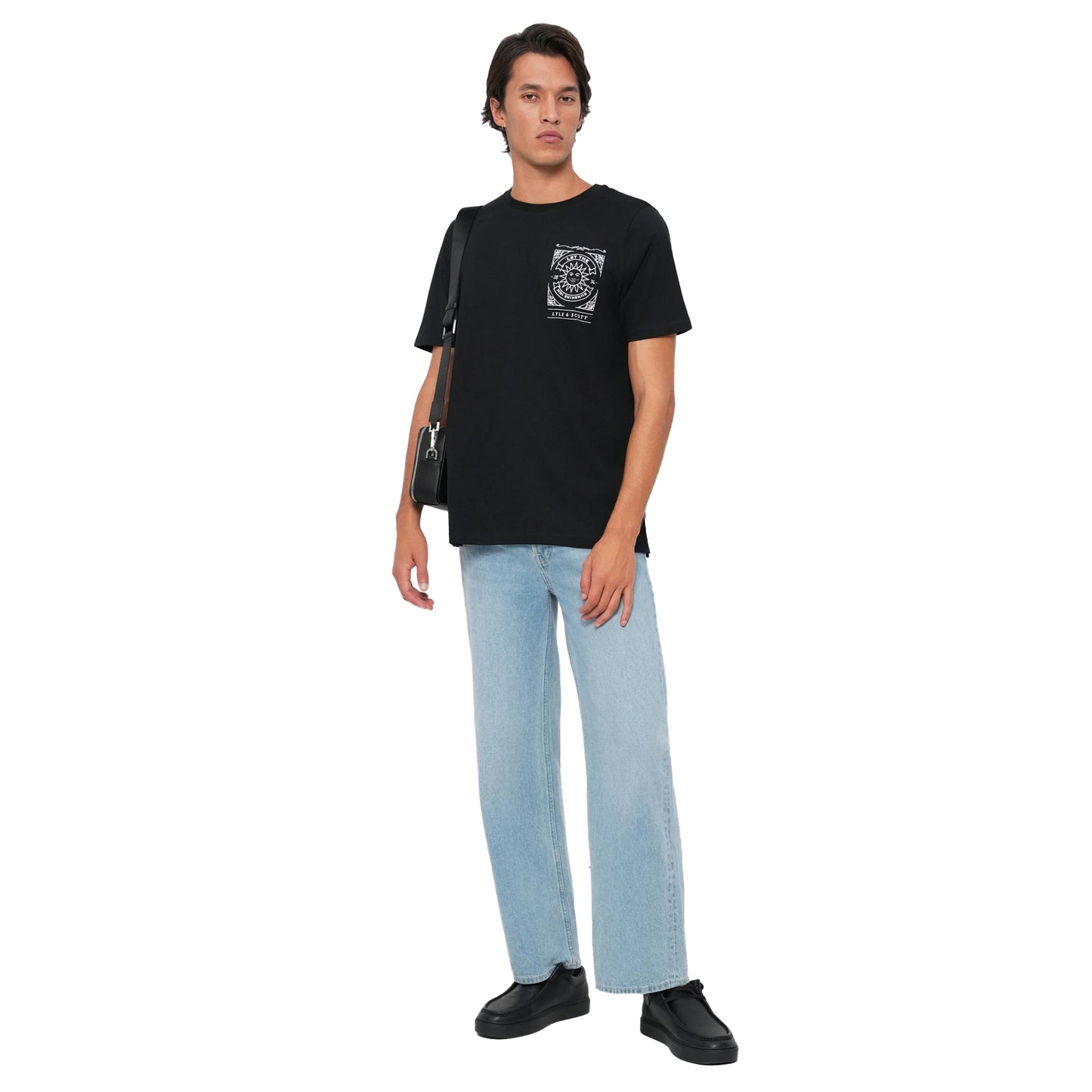 Jet Black - Lifestyle - Lyle & Scott Mens Sunshine Inn Graphic T-Shirt