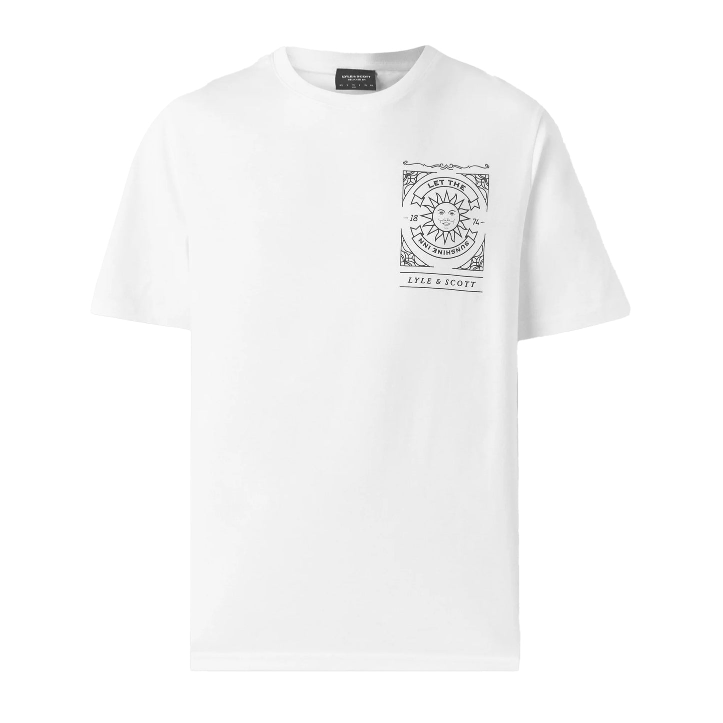 White - Front - Lyle & Scott Mens Sunshine Inn Graphic T-Shirt