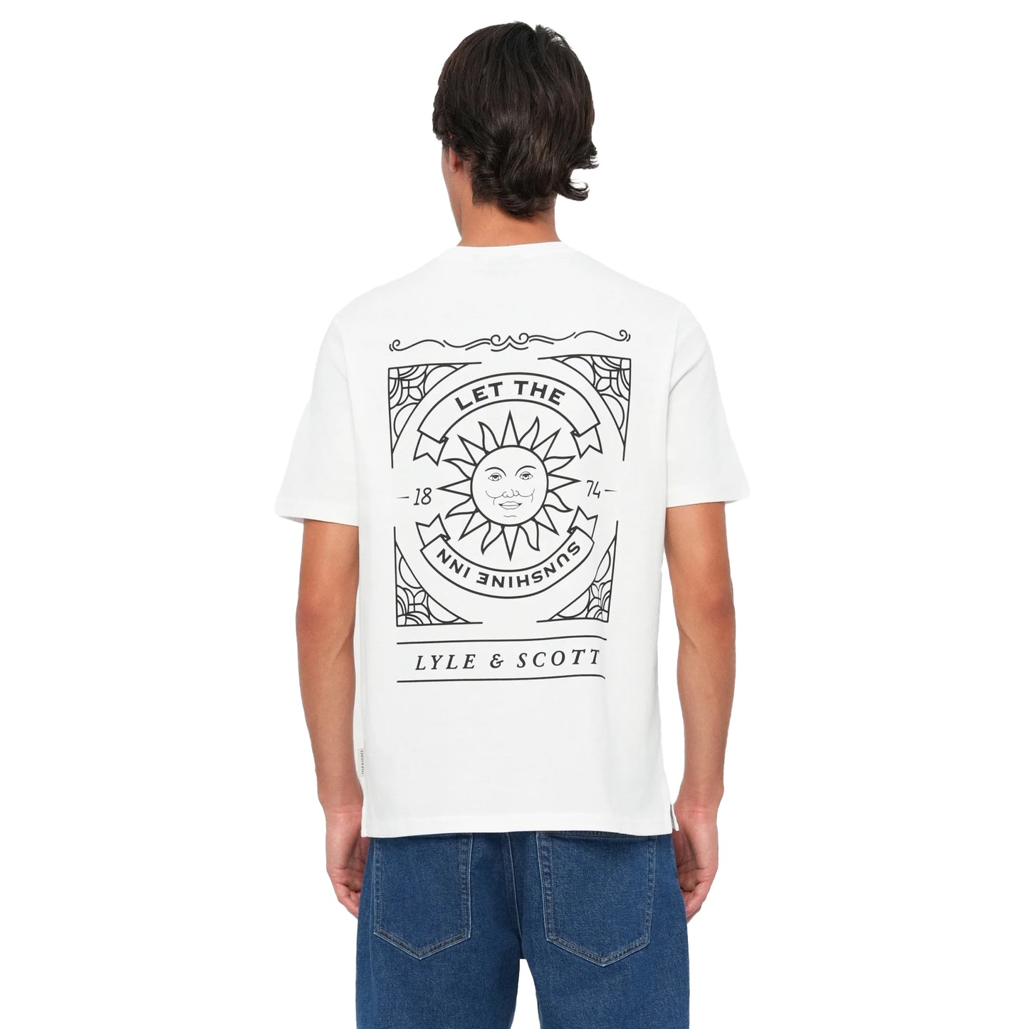 White - Back - Lyle & Scott Mens Sunshine Inn Graphic T-Shirt