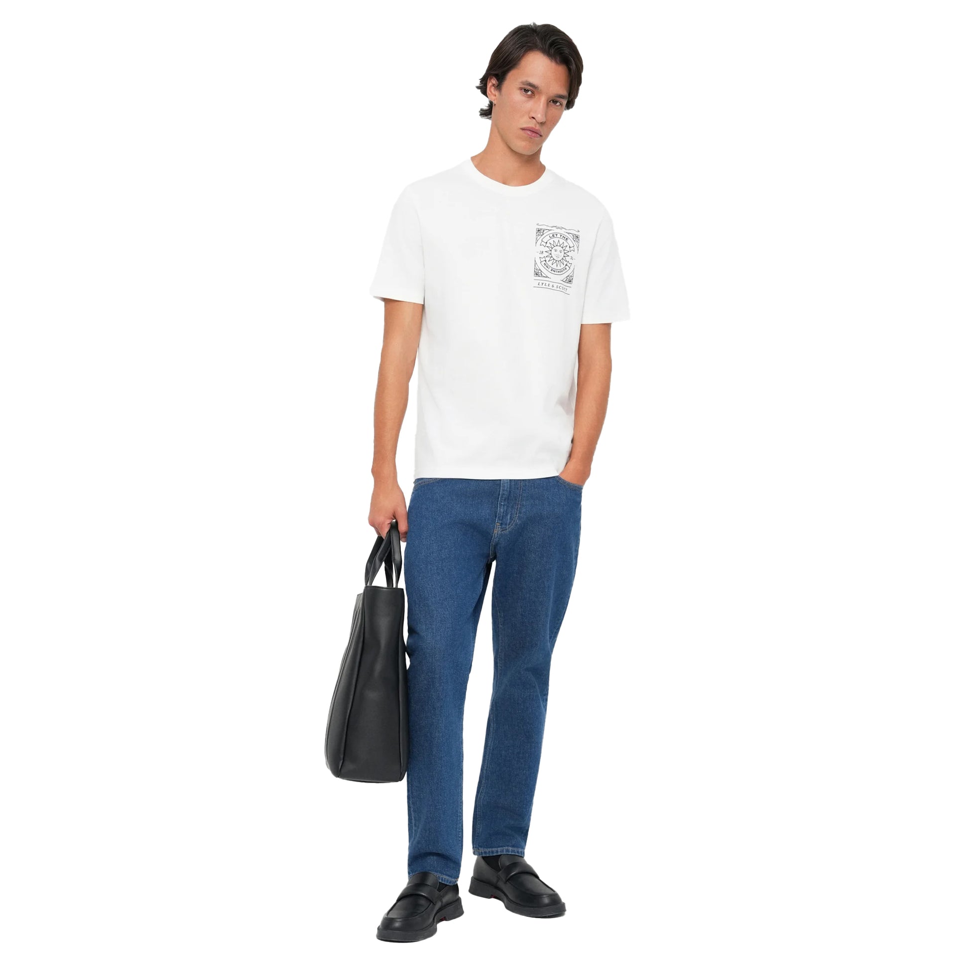 White - Lifestyle - Lyle & Scott Mens Sunshine Inn Graphic T-Shirt