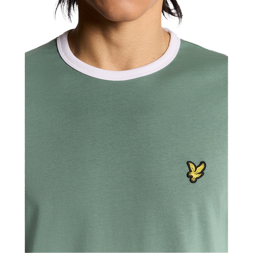 Agave Green-White - Lifestyle - Lyle & Scott Mens Ringer T-Shirt