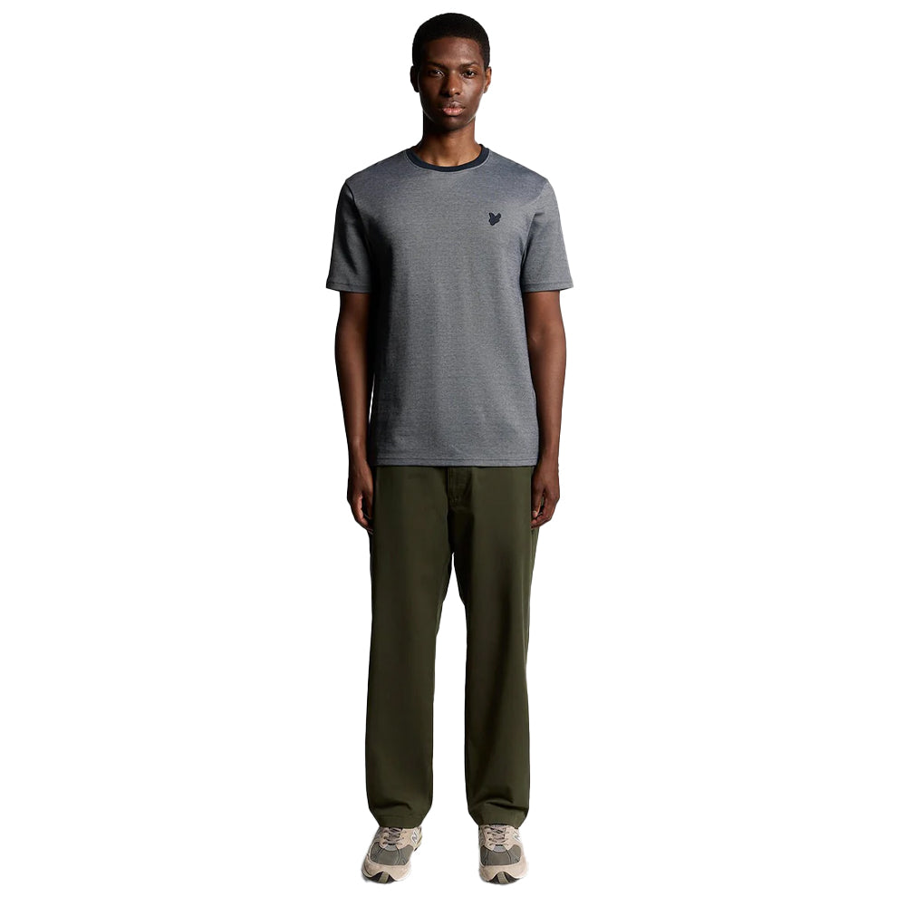 Chambray Blue - Lifestyle - Lyle & Scott Mens Pique Interlocking T-Shirt