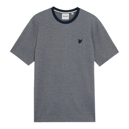 Chambray Blue - Front - Lyle & Scott Mens Pique Interlocking T-Shirt