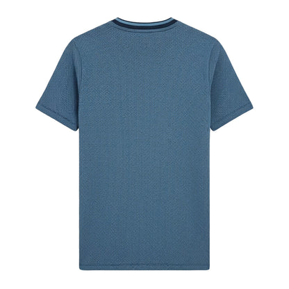 Dark Navy - Back - Lyle & Scott Boys Two Tone Waffle T-Shirt
