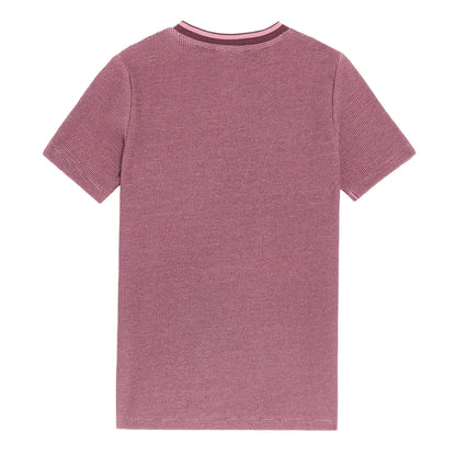 Dusky-Maroon - Back - Lyle & Scott Boys Two Tone Waffle T-Shirt