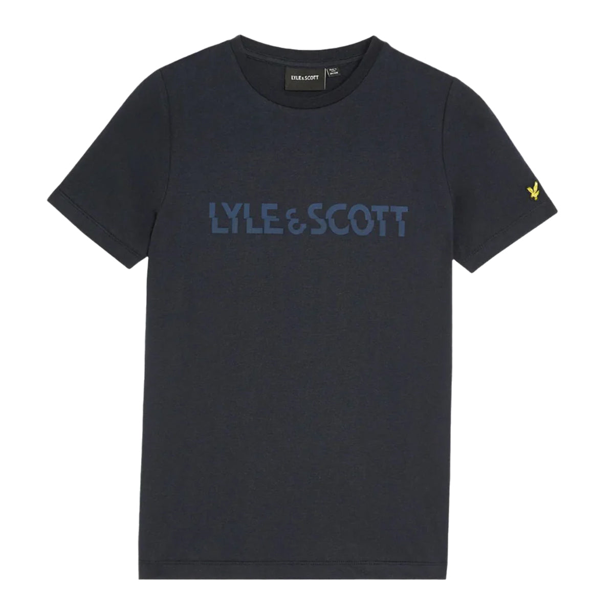 Dark Navy - Front - Lyle & Scott Boys Print T-Shirt