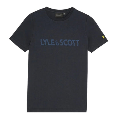 Dark Navy - Front - Lyle & Scott Boys Print T-Shirt