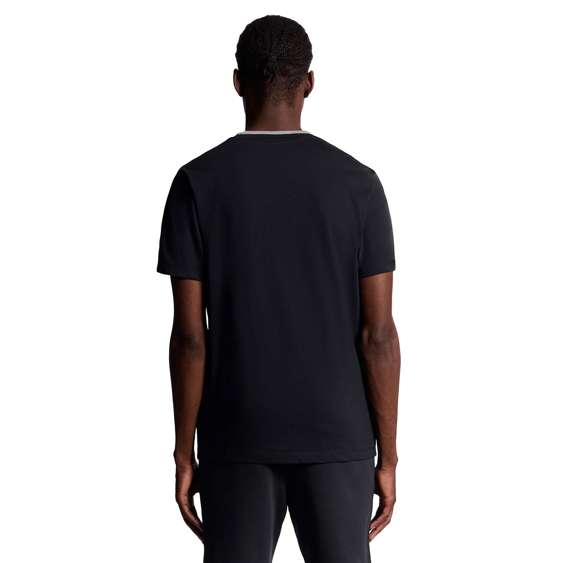 Dark Navy - Back - Lyle & Scott Mens Tape T-Shirt