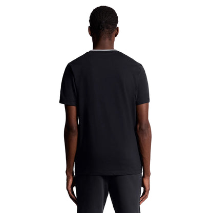 Dark Navy - Back - Lyle & Scott Mens Tape T-Shirt