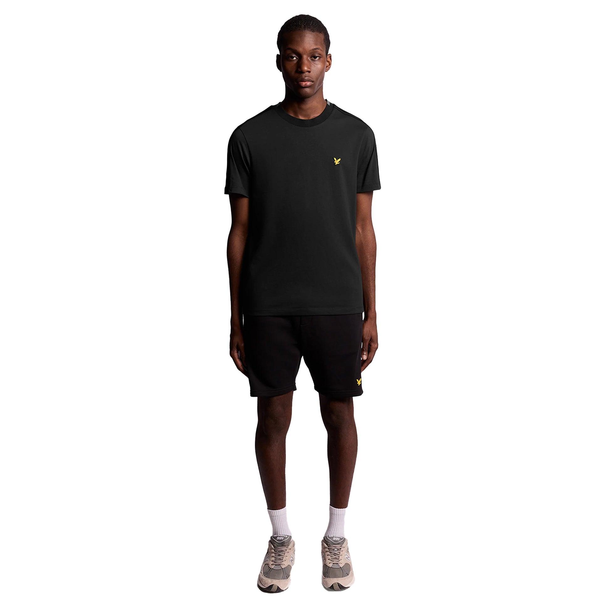 Jet Black - Lifestyle - Lyle & Scott Mens Tape T-Shirt