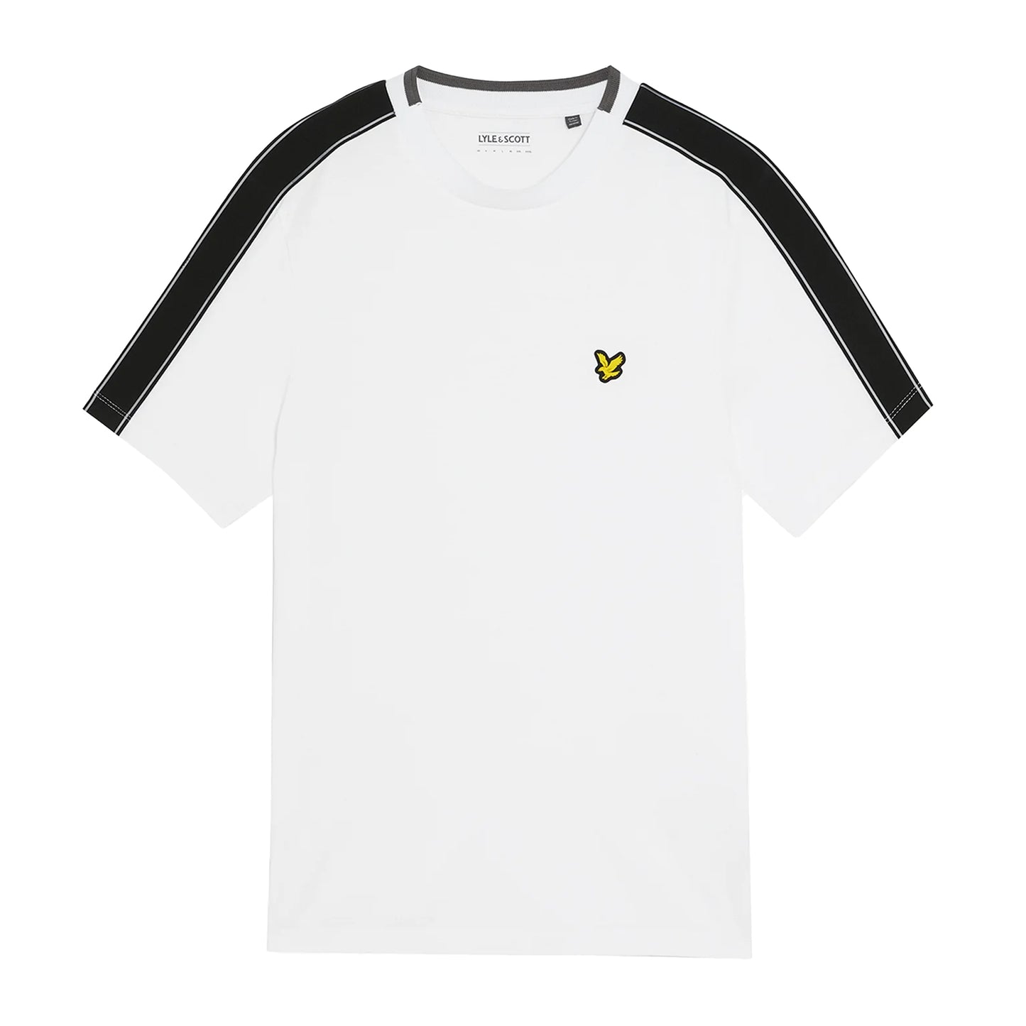 White - Front - Lyle & Scott Mens Tape T-Shirt