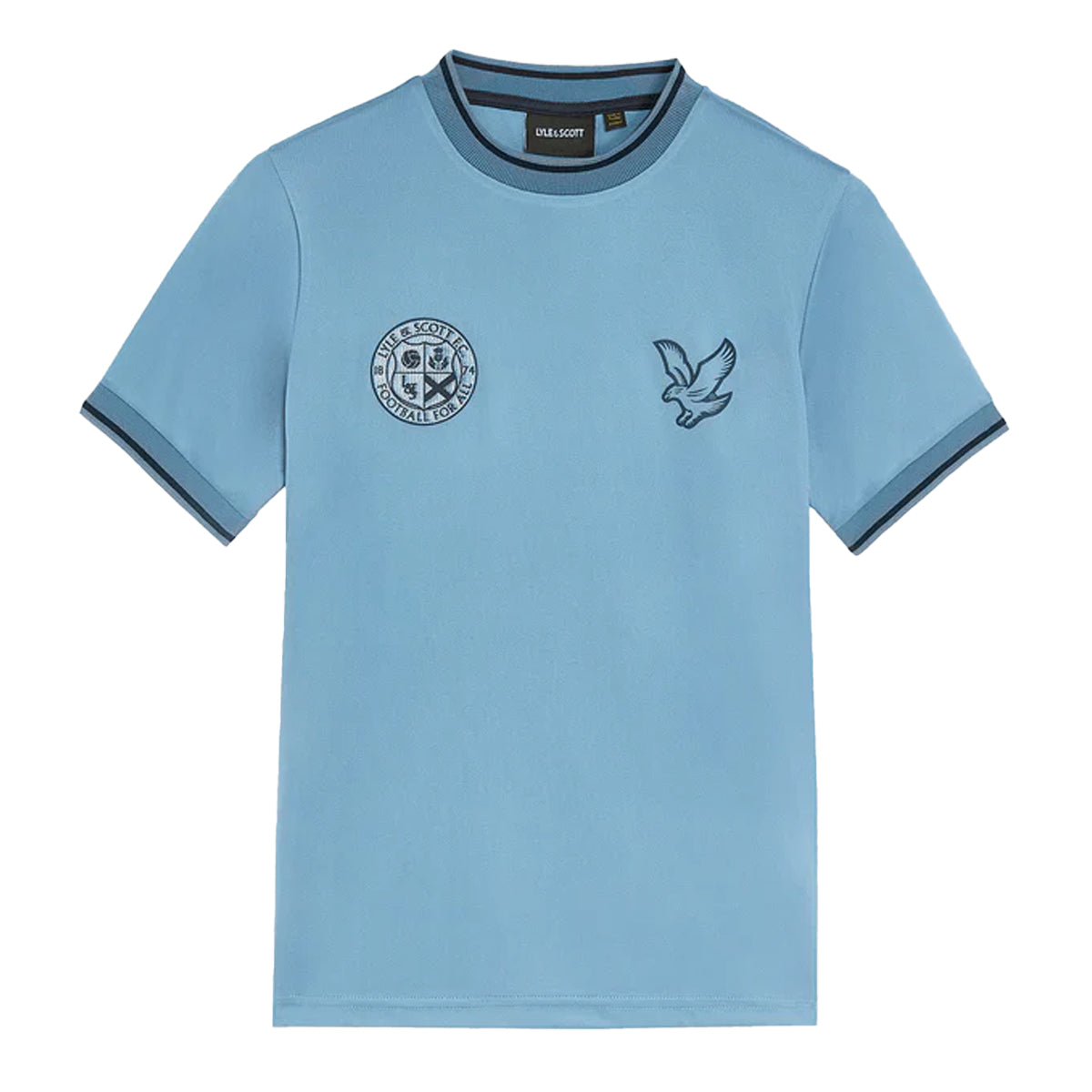 Ocean-Sky - Front - Lyle & Scott Boys Football T-Shirt