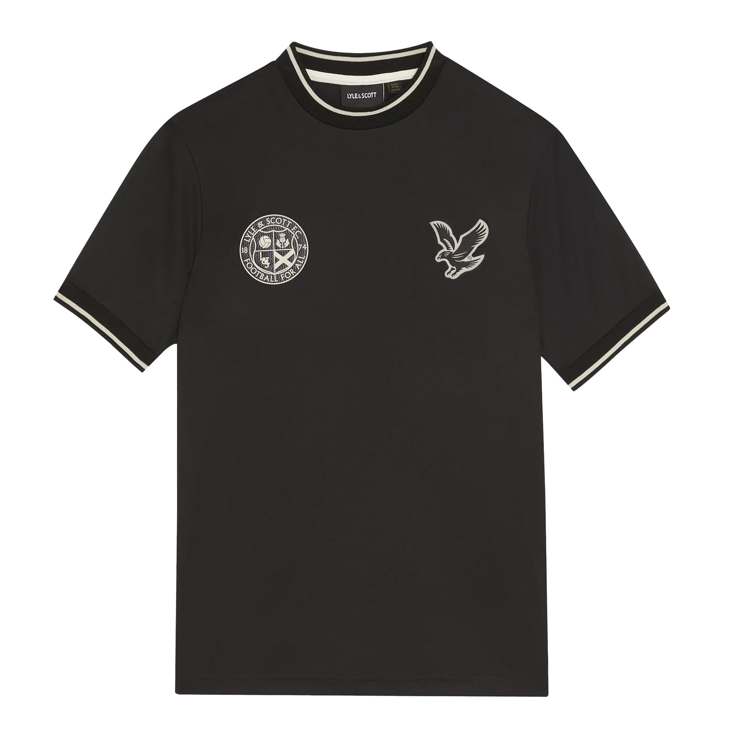 Jet Black - Front - Lyle & Scott Boys Football T-Shirt