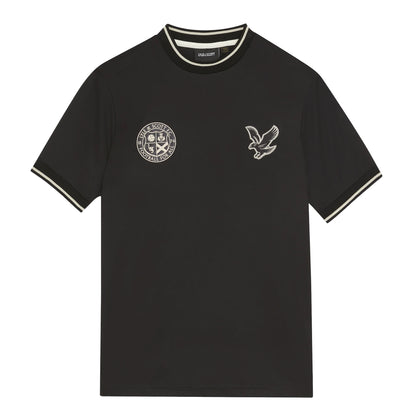 Jet Black - Front - Lyle & Scott Boys Football T-Shirt