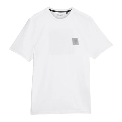 White - Front - Lyle & Scott Mens Logo Rubberised T-Shirt