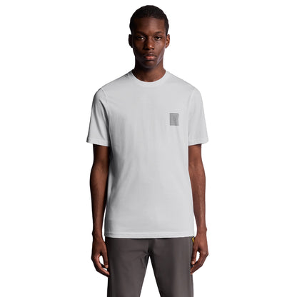 White - Side - Lyle & Scott Mens Logo Rubberised T-Shirt