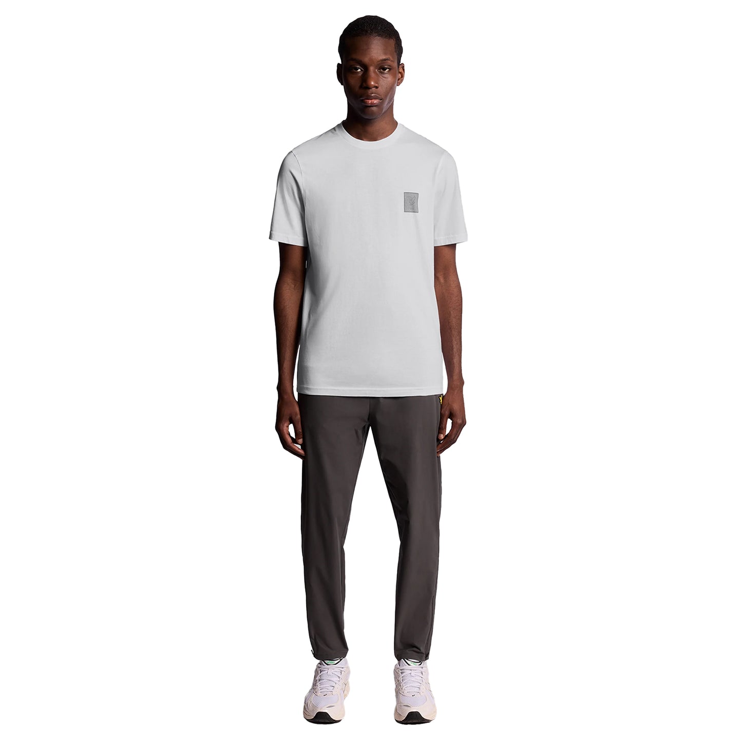 White - Lifestyle - Lyle & Scott Mens Logo Rubberised T-Shirt