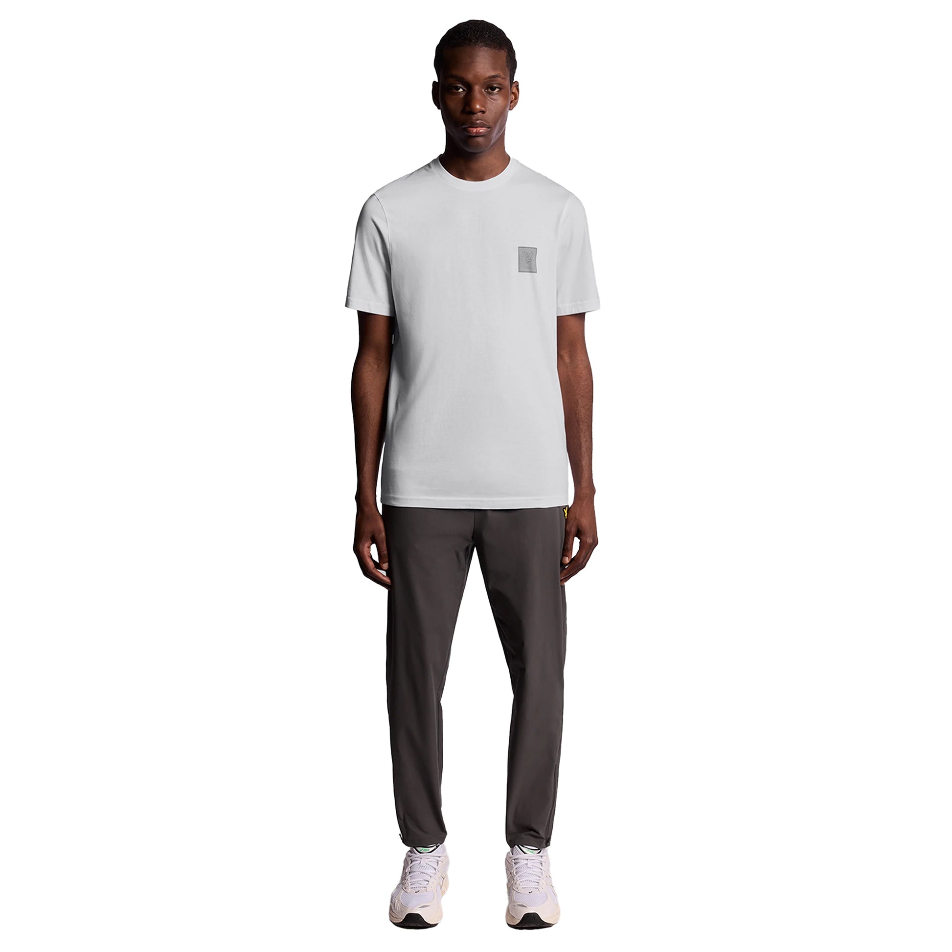 White - Lifestyle - Lyle & Scott Mens Logo Rubberised T-Shirt