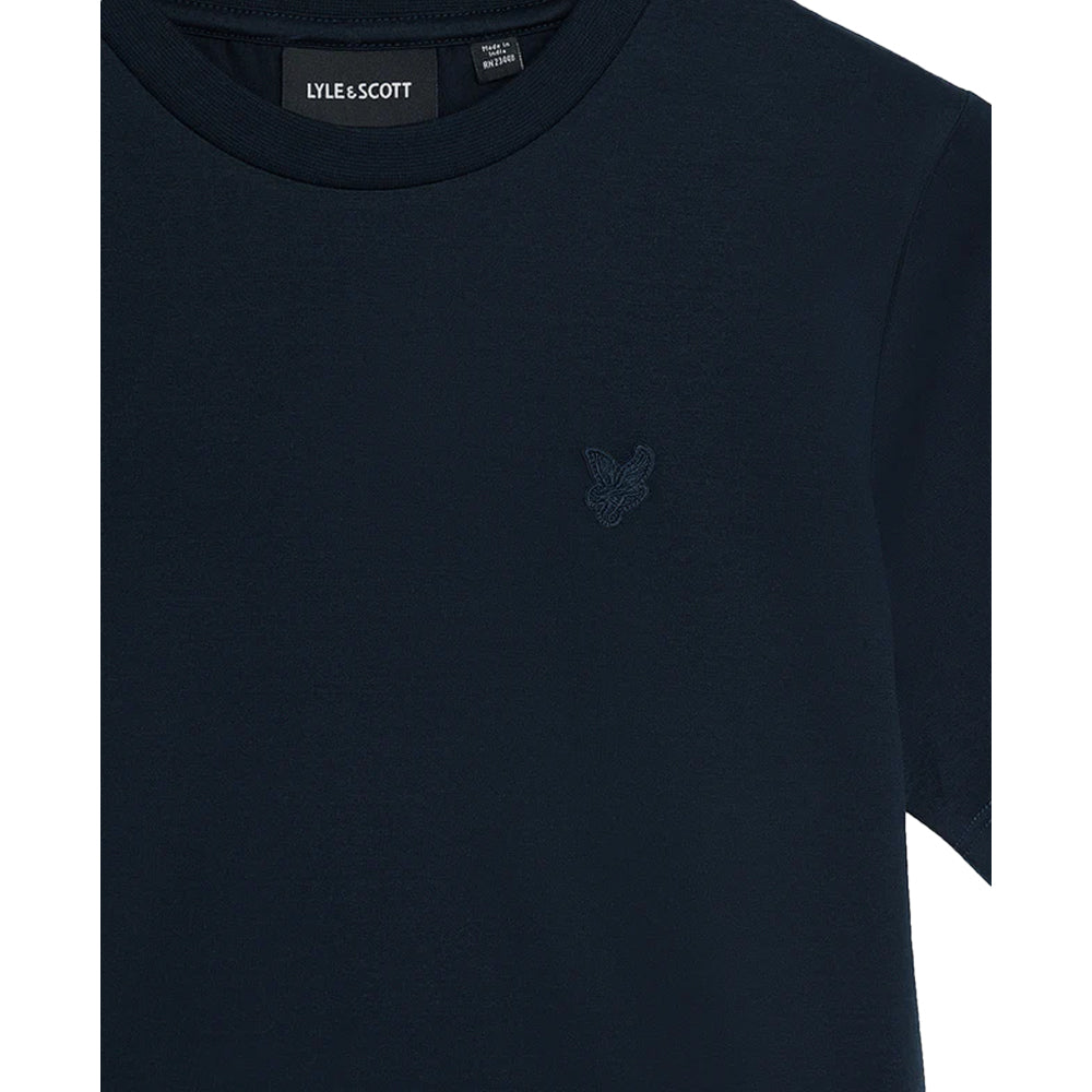 Dark Navy - Side - Lyle & Scott Boys Tonal Logo T-Shirt