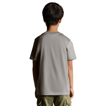 Sharkskin - Back - Lyle & Scott Boys Tonal Logo T-Shirt