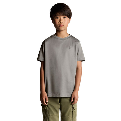 Sharkskin - Side - Lyle & Scott Boys Tonal Logo T-Shirt