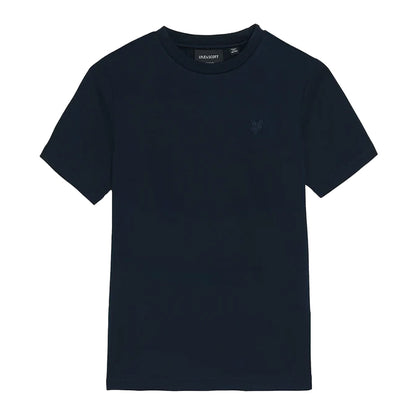Dark Navy - Front - Lyle & Scott Boys Tonal Logo T-Shirt