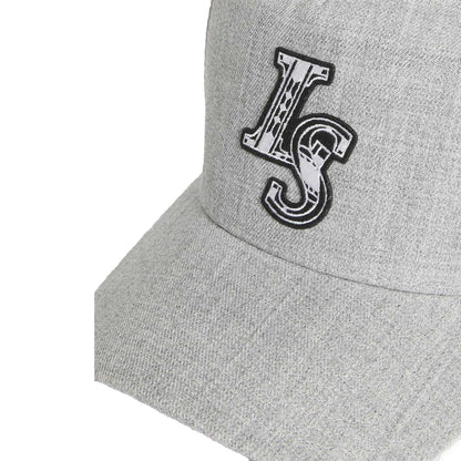 Mid Grey Marl - Side - Lyle & Scott Deco Patch Baseball Cap