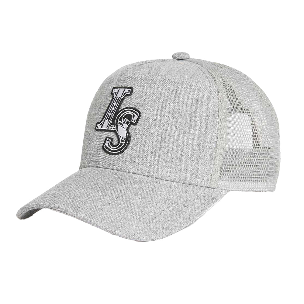 Mid Grey Marl - Front - Lyle & Scott Deco Patch Baseball Cap