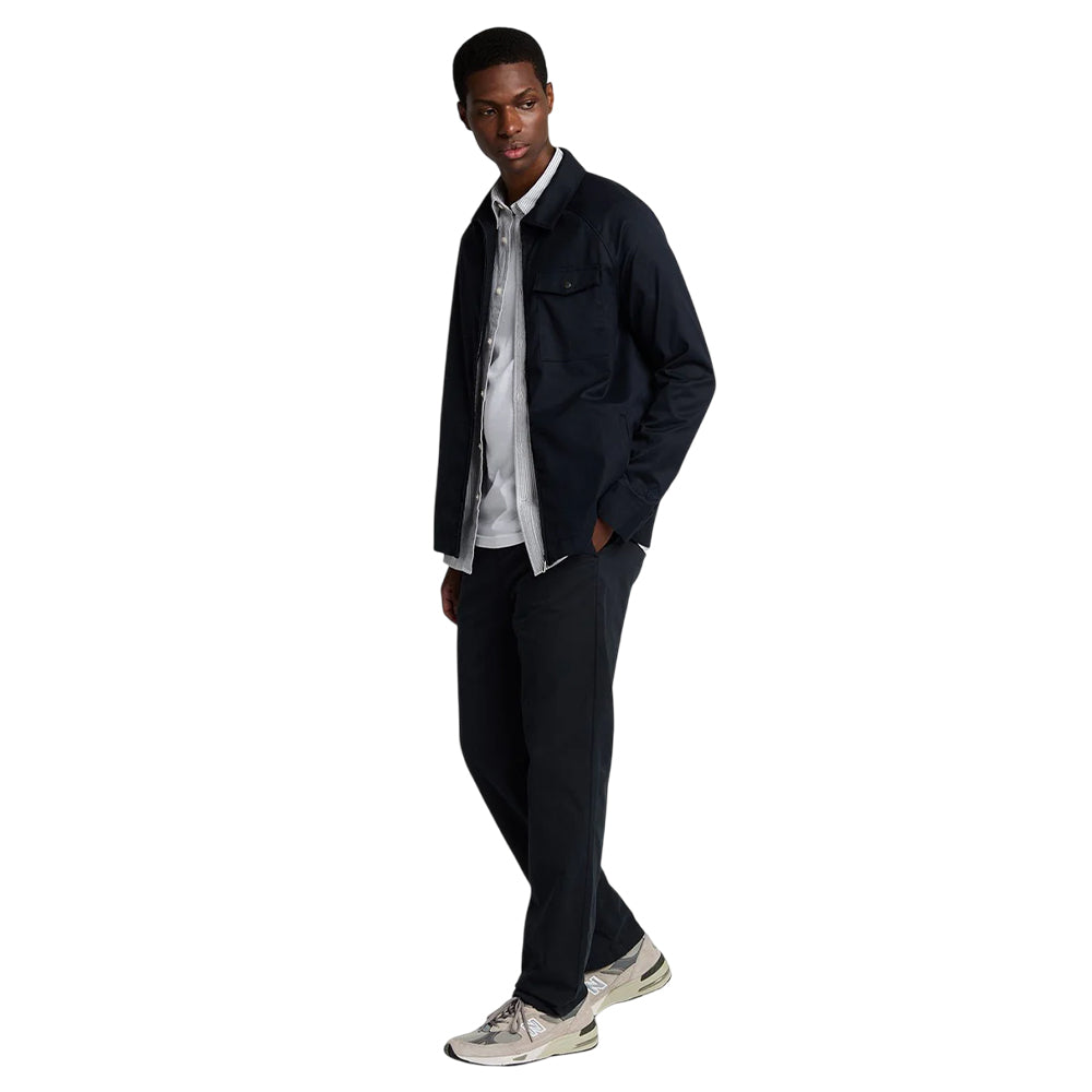 Dark Navy - Side - Lyle & Scott Mens Drawstring Tapered Chinos