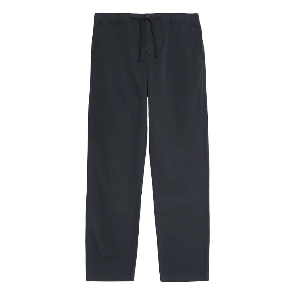 Dark Navy - Front - Lyle & Scott Mens Drawstring Tapered Chinos