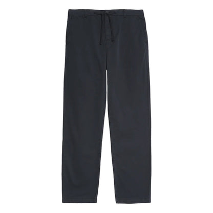 Dark Navy - Front - Lyle & Scott Mens Drawstring Tapered Chinos